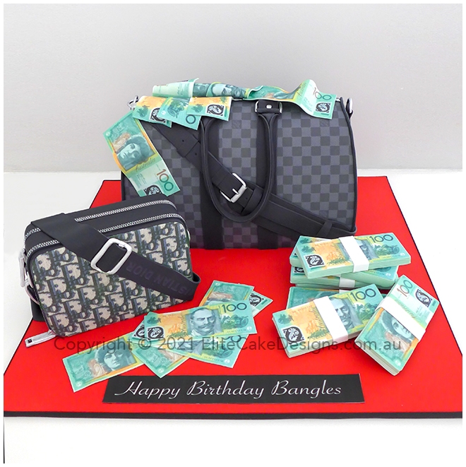 Louis Vuitton Keepall Bandouliere and Christian Dior Pouch Novelty cake in Sydney